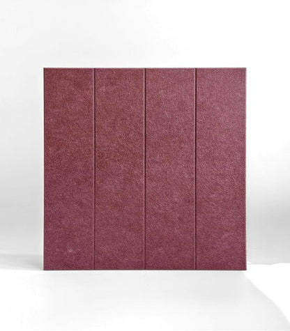 21.65" Large Square Acoustic Panels 4-Pack - Sound Absorbing Wall Panels, Noise Reducing Soundproof Decorative Felt Tiles for Home Office, Studio, Living Room - Red Wine