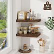 Fun Memories 12 Inch Deep Floating Shelves, 16 x 12 Wooden Wall Shelves, Extra Deeper & Thicker Rustic Wall Mounted Storage Shelf for Fireplace, Living Room, Kitchen, Farmhouse, Rustic Brown - 3Pack