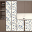Beige Wallpaper Peel and Stick Blue Floral Bird Vintage Contact Paper 17.5