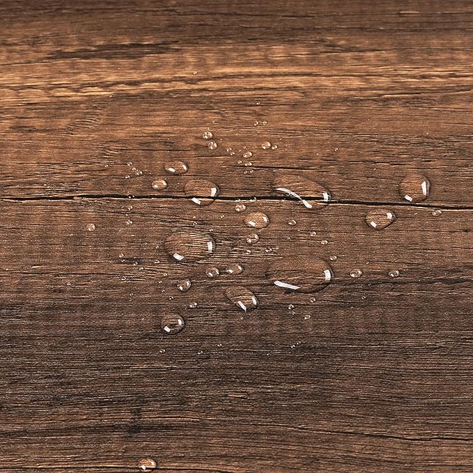 Stickyart Distressed Brown Wood Wallpaper Peel and Stick Wallpaper for Cabinets Contact Paper Self Adhesive Removable Wood Grain Wall Paper Vinyl for Bookcases Tables Door Furniture 12"x315"