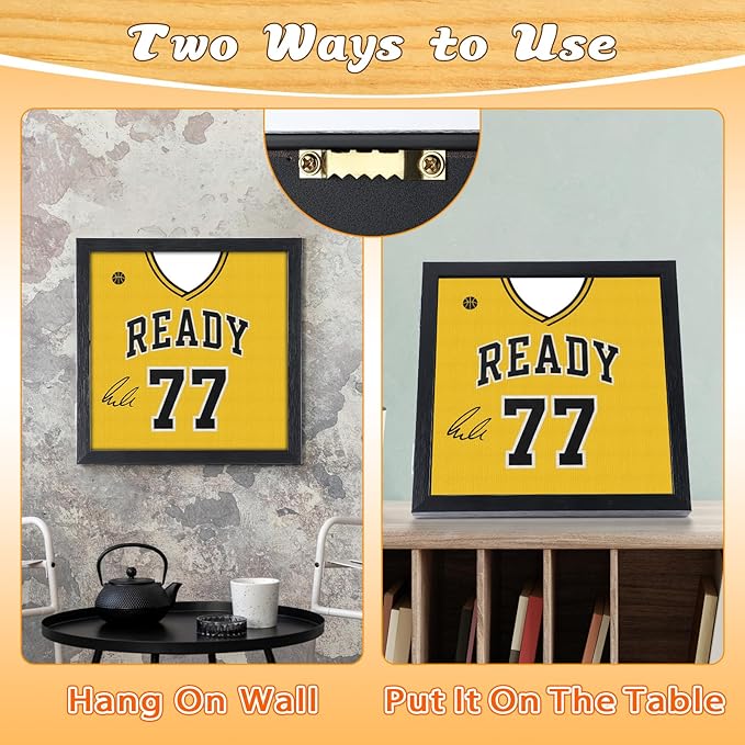 1 Pack T Shirt Display Frame, 15'' X 15'' Black Imitation Wood T Shirt Frame with 98% UV Protection Acrylic, 1
