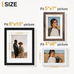 Vittanly Picture Frames Set of 10, Picture Frames Collage Wall Decor with Two 8x10, Four 5x7, and Four 4x6 Photo Frames, Gallery Wall Frame Set for Wall or Tabletop Display, Black, Brown and White