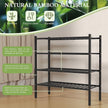 4 Tier Bamboo Shoe Rack for Closet Free Standing Wood Shoe Shelf for Entryway Small Space Stackable 27