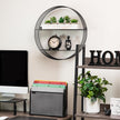 Mind Reader Circular Floating Shelves, Wall Decor, Accent Shelf, Office, Bathroom, Metal Mesh, 18