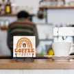 Coffee Bar Decor, Farmhouse Kitchen Table Decor, Coffee Station Accessories, Wooden Decorative Sign with Iron Stand for Table Desk Shelf Display-E28