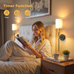 DORESshop Battery Operated Wall Sconce Set of 2, Wireless Wall Light Easy to Install, 7 Color Rechargeable Wall Sconces, Sconce Wall Decor Set of 2 for Bedroom, Living Room, Gold and Black, 24.3in