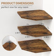 Fun Memories Corner Shelf Wall Mount, Floating Corner Shelves, Set of 3 Corner Wall Shelf Organizer, Rustic Wood Wall Storage Display Shelves for Living Room Bedroom Bathroom Kitchen, Rustic Brown