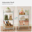 SONGMICS 3-Tier Storage Rack, Bathroom Shelf, Extendable Plant Stand with Adjustable Shelf, for Bathroom, Living Room, Balcony, Kitchen, White UBSC033W01, 11.8 x 15 x 28.4 Inches