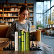 Mountain Forest Book Ends Decorative for Shelves, Cute Metal Bookends for Heavy Books, Unique Laser Cut Book Holders, Black Book Stopper for Home Office, Decorative Bookends for Shelf Decor