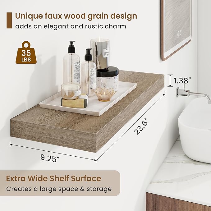 24in Floating Shelves for Wall, 24