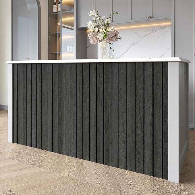 Black Wood Panels for Wall Self Adhesive Wood Slat Wall Panel 11.8