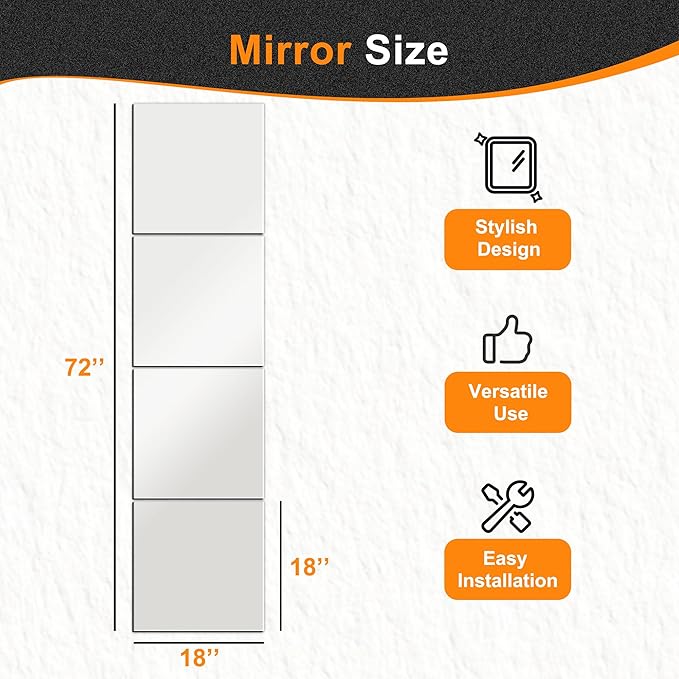 Delma Frameless Mirror Tiles 18