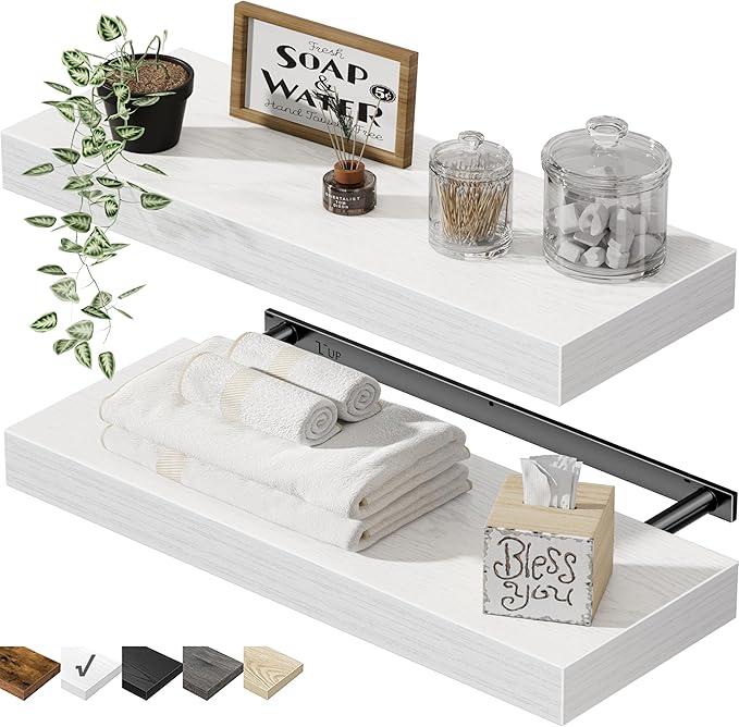 QEEIG Bathroom Floating Shelves for Wall - 15.7