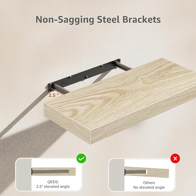 QEEIG Bathroom Floating Shelves for Wall - 15.7