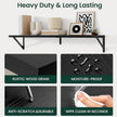 Floating Shelves, 8 Inch Deep Rustic Wood Wall Storage, 24W x 8D Wall Shelves Set of 2, Heavy Duty Metal Brackets, Industrial Book Shelf for Living Room, Kitchen, Bathroom, Bedroom, Black