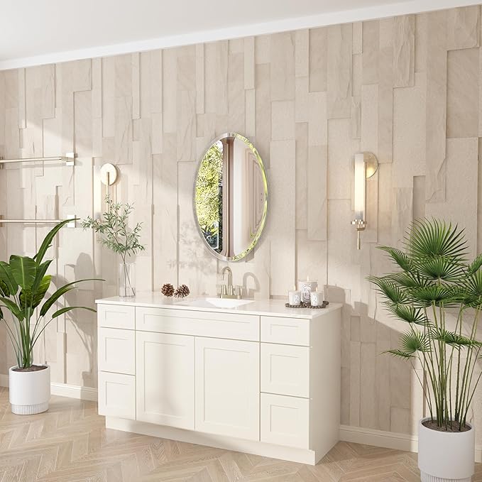 VocalStar Frameless Oval Mirror, 24