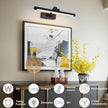 Black Picture Lights Battery Operated 16” Frame Light Rechargeable Gallery Lighting Remote Wireless Art Light for Painting Dimmable Display Lights with Timer Wall Sconce for Portrait Dartboard