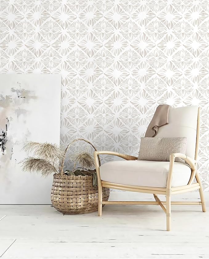 Geometric Peel and Stick Wallpaper Boho 78.7 