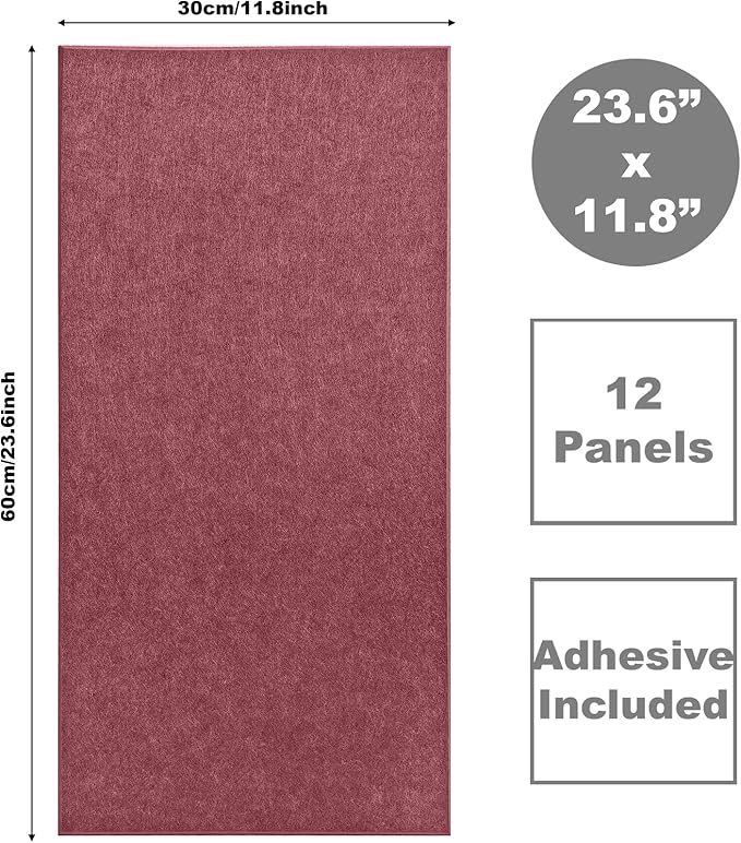 Acoustic Panels 12-Pack Soundproof Wall Panels 24