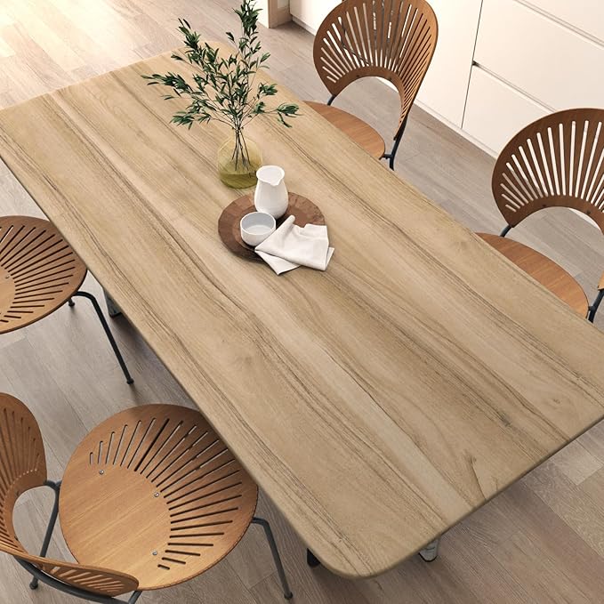 Wallercity Light Wood Peel and Stick Countertops Contact Paper Oak Wood Grain Wallpaper for Cabinets and Drawers Vinyl Self Adhesive Waterproof Wall Paper for Countertop Pantry Shelf Liner 15.8x394 IN