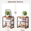 Narrow 3-Tier Shoe Rack, Slim Space-Saving Shelf with Decorative Wood Top & Steel Mesh, Entryway/Closet/Dorm Organizer, 16.5x11.8x19.8 Inches