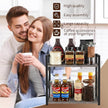 YINMIT Countertop Shelf Organizer,Coffee Bar Accessories,Spice Rack,Coffee Counter Shelf,2 Tier Coffee Organizer Station for Mugs,Cups,Cream,Syrup(Rustic Grey, Large)