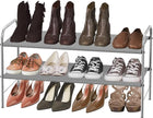 Simple Houseware 2-Tier Shoe Rack Storage Organizer, Grey