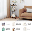 BYFU 3 Tier Bathroom Storage Open Shelf, Freestanding Metal Corner Storage Rack Shelving Unit for Bathroom Kitchen Living Room Hallway, Rustic Brown