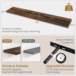 Fun Memories 72 Inch Long Floating Shelves for Wall, 72x9.3 Large Floating Shelf for Bedroom, Kitchen, Bathroom, Wall Mounted Rustic Wood Shelves with Invisible Bracket for Books, Decor, Rustic Brown