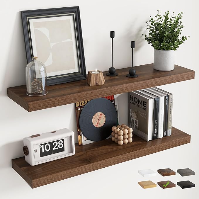 36 Inch Floating Shelves for Wall Set of 2, 8