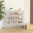 4 Tier Bamboo Shoe Rack for Closet Free Standing Wood Shoe Shelf for Entryway Small Space Stackable 27