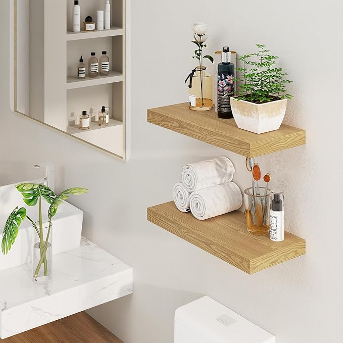 Floating Shelves for Wall, 8 Inch Deep Floating Shelves, 24