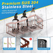 EUDELE 5-Pack Rustproof Stainless Steel Shower Caddy – No Drill Adhesive Bathroom Organizer with Large Capacity, Spacious Shower Shelves for Inside Shower, Kitchen & Home Decor Storage-XL Size