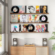 Axeman Picture Ledge Shelf | 55 Inch Walnut Floating Shelves Set of 3 | Rustic Wood Wall Shelves with Lip | 55