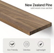 Upgraded Floating Shelves for Wall, Set of 3 Solid Wood Wall Mounted Shelves, 16