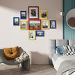 Vittanly Picture Frames Set of 10, Picture Frames Collage Wall Decor with Two 8x10, Four 5x7 and Four 4x6 Photo Frames, Gallery Wall Frame Set for Wall or Tabletop Display, Red, Yellow and Blue