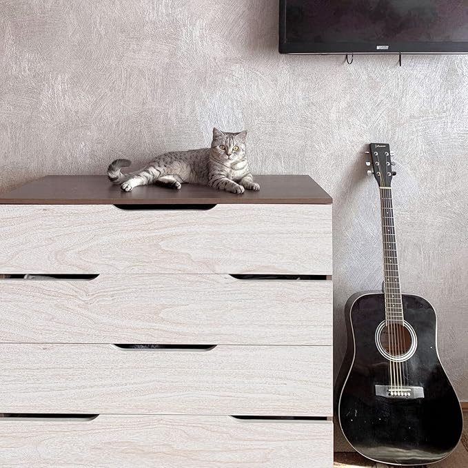 White Wood Contact Paper for Cabinets/Drawers Wood Grain Peel and Stick Wallpaper for Furniture Kitchen Shelf Liner Self-Adhesive Wallpaper Vinyl Waterproof Easy to Install/Clean17.7inW 630inL