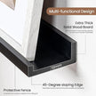 Picture Ledge Shelf, Floating Shelves Set of 2, 36 Inches Solid Wood Nursery Book Shelves for Toys Storage, Kids Bookshelf Wall Mounted for Living Room Bedroom Decor Books Photo Frames, Black