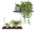 MITIME Floating Shelves Set of 2 Rustic Solid Wood Floating Shelf Wall Storage Shelves for Living Room, Bedroom, Bathroom, Kitchen Laundry, Office,no Drill Shelf(Retro Color M+M)