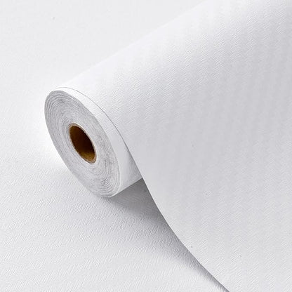 Haimin Fabric Wallpaper Textured Contact Paper (24in X 393in) Grasscloth Wallpaper Peel and Stick Faux Linen Wall Paper Waterproof Vinyl Self Adhesive (White)