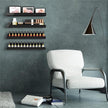 4 Pack 15 Inch Black Acrylic Shelves, Black Kids Floating Bookshelf for Kids Room, Modern Nail Polish Rack Sunglasses Essential Oil Picture Ledge Display Toy Storage Wall Shelf