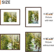 upsimples 16x20 Picture Frame Set of 5, Display Pictures 11x14 with Mat or 16 x 20 Without, Wall Gallery Poster Frames, Brown