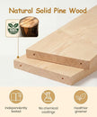 Nursery Book Shelves for Wall Set of 3, Natural Wood Bookshelves Wall Decor, Small Floating Shelf Organizer for Kids Room, Bedroom, Kitchen Spice Rack
