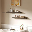 Floating Shelves for Wall, Bathroom Shelves Over Toilet, Wall Shelves & Book Shelf for Room, Hanging Shelf, Modern Wooden Mounted Floating Shelves, 36x7x1.5 in (Smoke Gray, Set of 2)