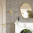 Simon&Siff Textured Wallpaper Distressed Concrete Wallpaper 17.3in x 39.4ft White/Gold/Gray Metallic Modern Wall Paper Non Woven Neutral for Bedroom Traditional Wall Paper Need Adhesive