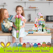 Amyhill 14 Pcs Spring Tiered Tray Decor Farmhouse Easter Decorations Hello Spring Wooden Signs Gnome Flower Butterfly Mini Table Decor for Home Kitchen Coffee Bar Shelf