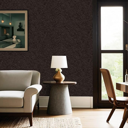 Brown Peel and Stick Self Adhesive Wallpaper - Removable Waterproof Bathroom Countertop Contact Paper 15.7" X 984.2" - Kitchen Vinyl Wrap for Cabinet Countertops - Wall Cover Counter Top Paper