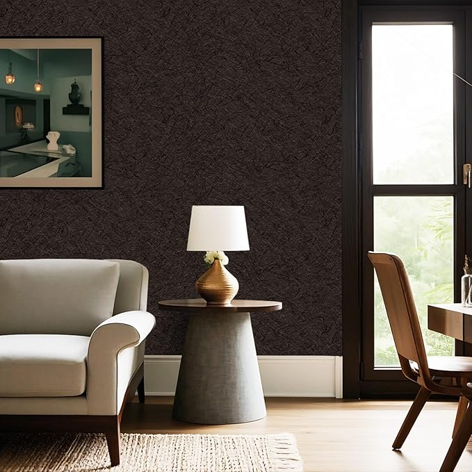 Brown Peel and Stick Self Adhesive Wallpaper - Removable Waterproof Bathroom Countertop Contact Paper - Kitchen Vinyl Wrap for Cabinet Countertops - Wall Cover Counter Top Paper 15.7 X 393.7 inch
