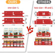 Magnetic Spice Rack for Refrigerator Seasoning Organizer for Spice Fridge Shelf storage Magnetic Shelf with Hook for Oven (4pack-Cut out-Red)