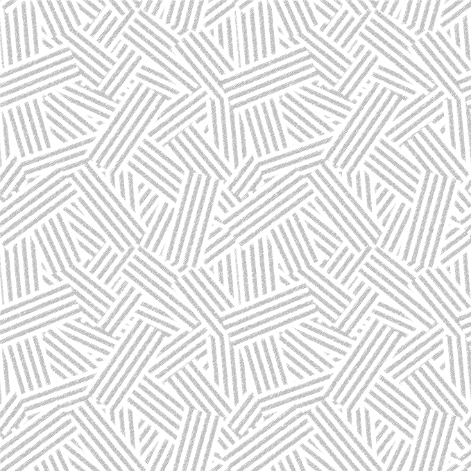 Timeet Modern Geometric Peel and Stick Wallpaper 17.3" x 78.7" Gray Stripe Textured Wallpaper Self Adhesive Wall Paper Removable Minimalist Decor for Bathroom Kitchen Bedroom